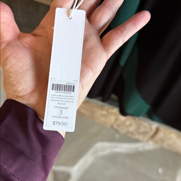 Chico’s cotton turtleneck sweater. NWT. Size xl - Picture 2 of 4